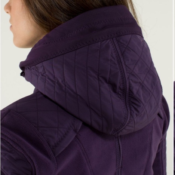 Lululemon Fleecy Keen Deep Zinfandel Purple Full Zip Hoodie Jacket - Picture 7 of 16